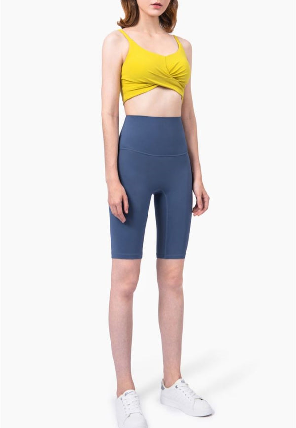 Anna Kaci High Waist Basic Biker Shorts