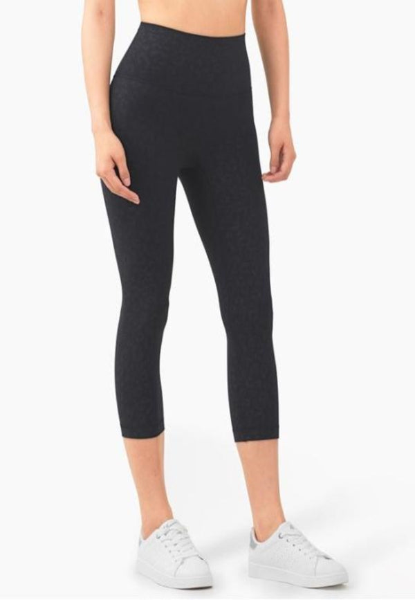 anna kaci High Waist Cropped Leggings