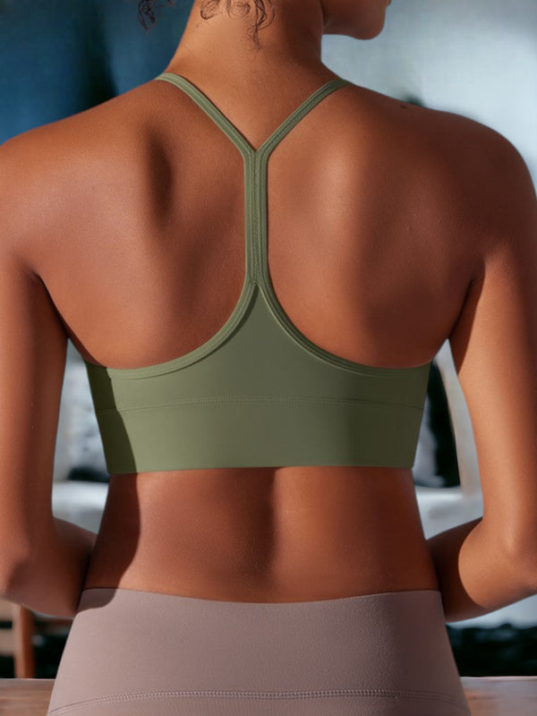 Anna Kaci I-Shaped Back Yoga Wear Sports Bra