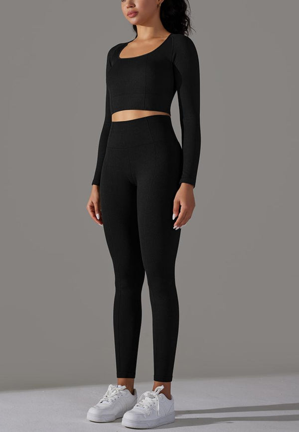 Anna Kaci Long Sleeve Activewear Set