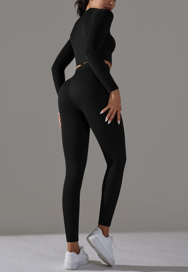 Anna Kaci Long Sleeve Activewear Set