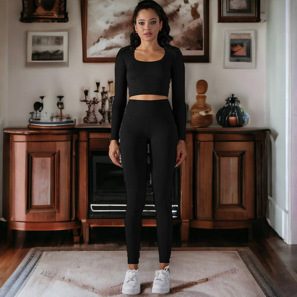 anna kaci Long Sleeve Activewear Set