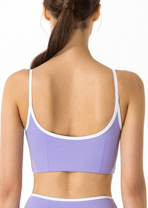 Anna Kaci Longline Contrast Sports Bra