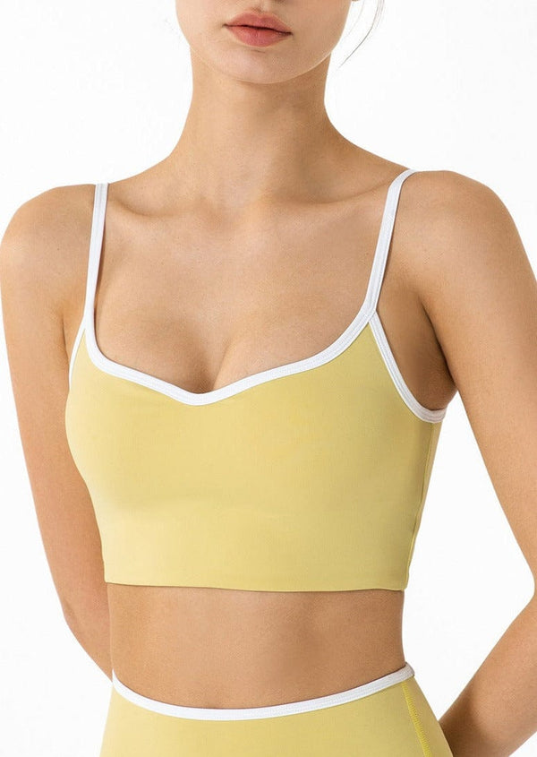 Anna Kaci Longline Contrast Sports Bra