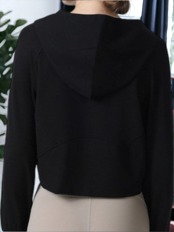 Anna Kaci Loose Hooded Long Sleeved Sports Jacket