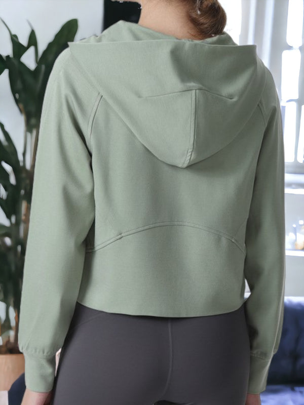 Anna Kaci Loose Hooded Long Sleeved Sports Jacket