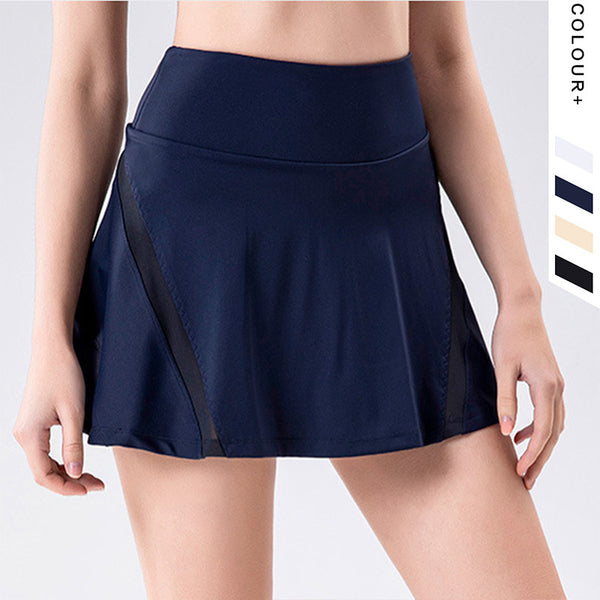Anna Kaci Mesh Paneling Active Skort