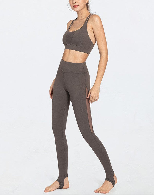 Anna Kaci Mesh Paneling Strappy Two Piece Set