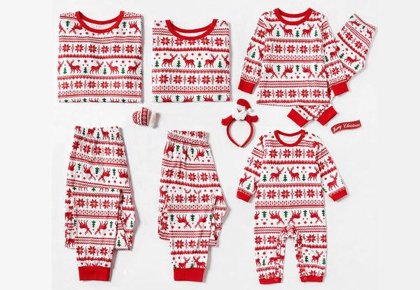 Anna Kaci Multi-Pattern Christmas Pajama Set