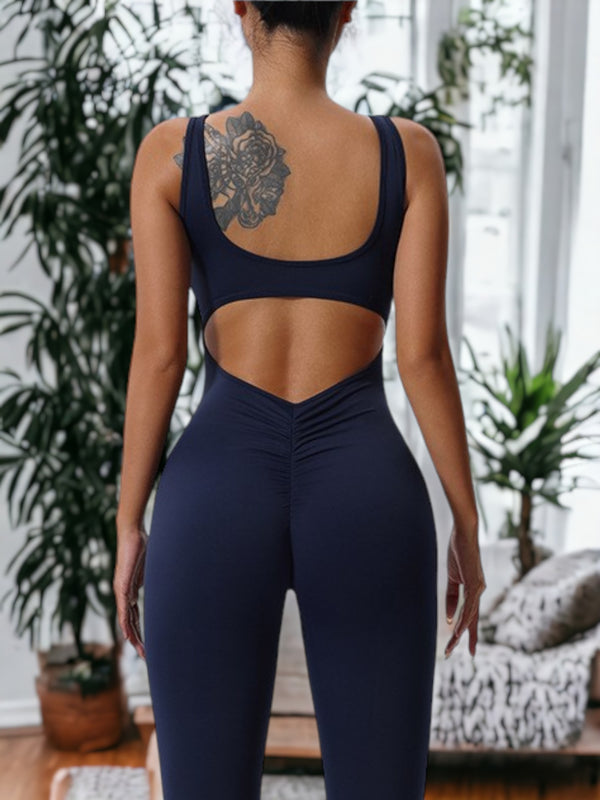 Anna Kaci One-Piece Fitness Sports Jumpsuit