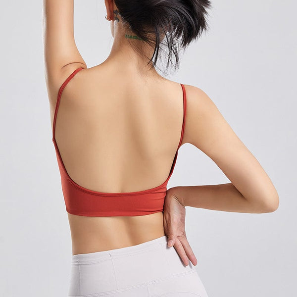 Anna Kaci Open Back Spaghetti Straps Tank Top