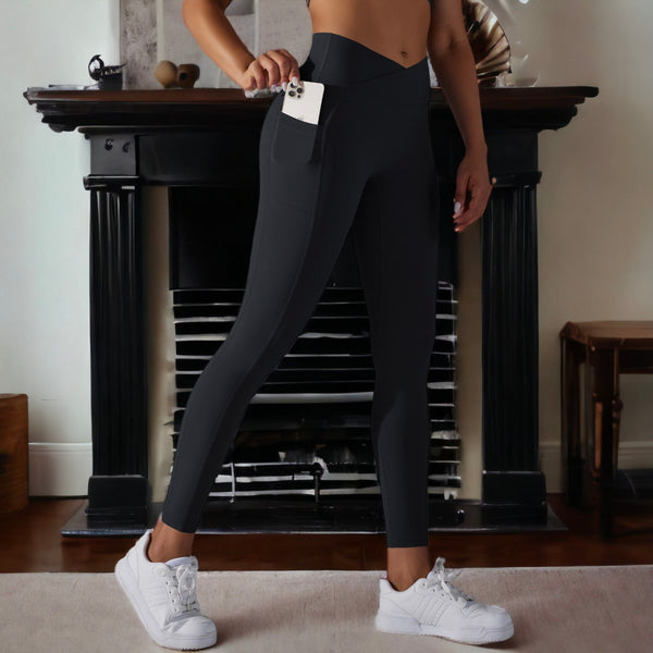 anna kaci Overlap V-Waist Pocket Leggings