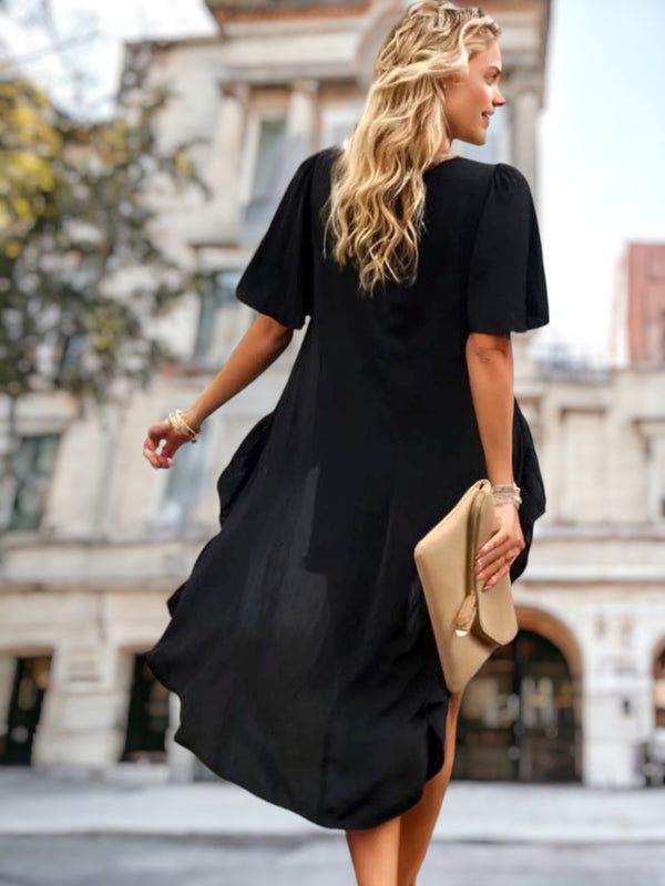 Anna Kaci Ruffle Detail Hi-Low Top