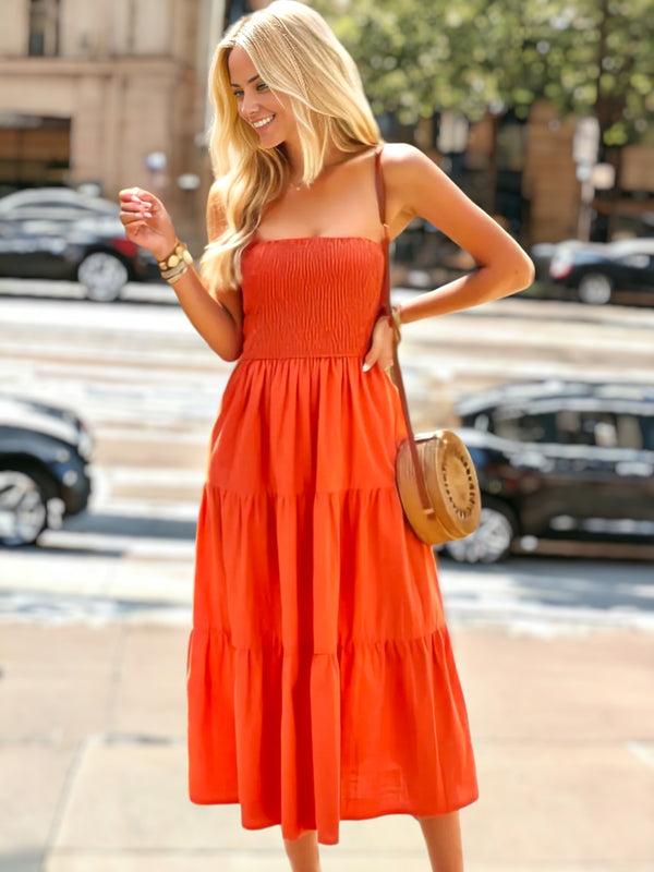 Anna Kaci Solid Color Strapless Dress