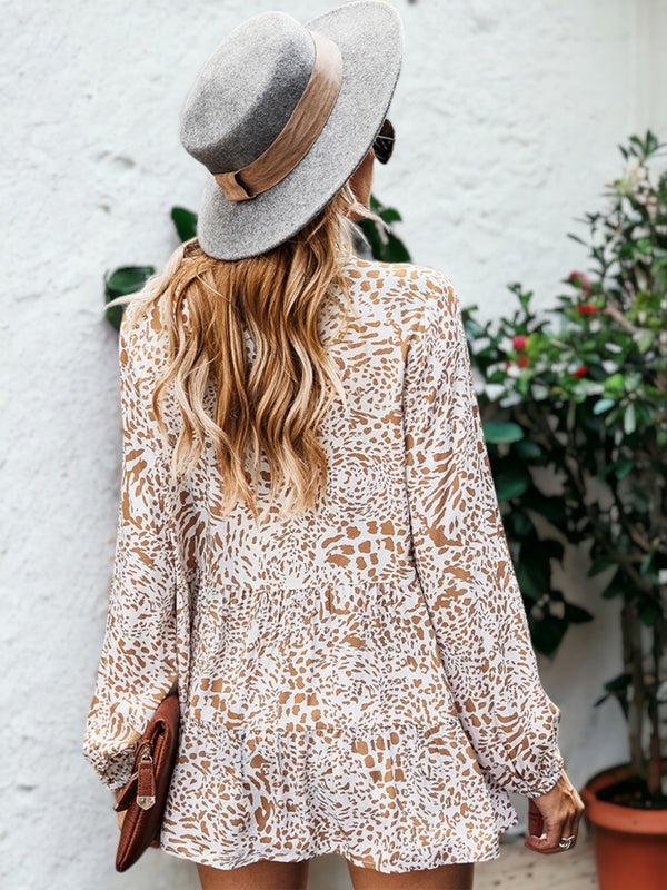 Anna Kaci Summer Print Button Blouse