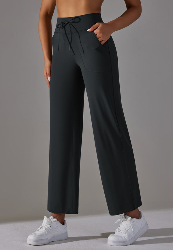 Anna Kaci Tie Waist Straight Leg Pants