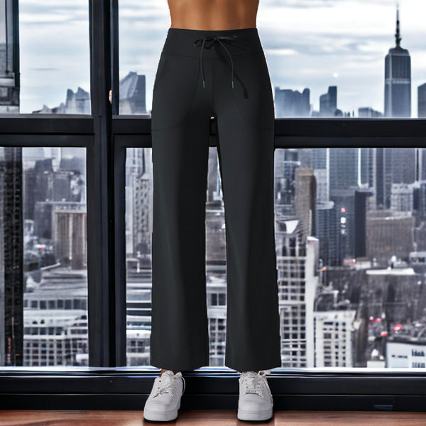 anna kaci Tie Waist Straight Leg Pants