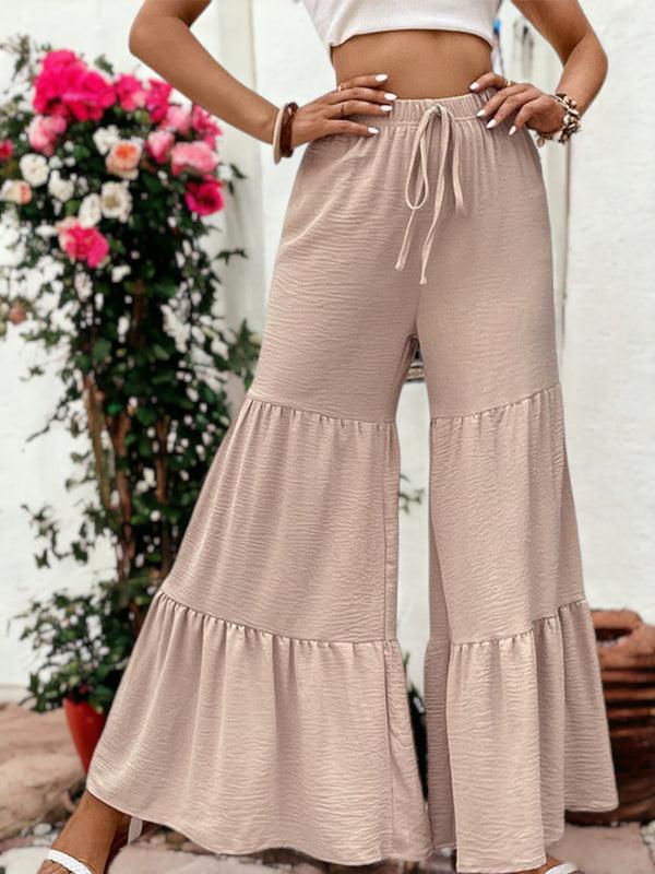 Anna Kaci Tie Waist Wide Leg Pants