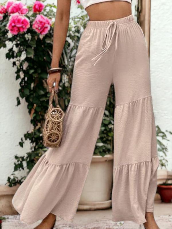 anna kaci Tie Waist Wide Leg Pants