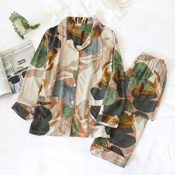 anna kaci Tropical Print Pajama Coordinates