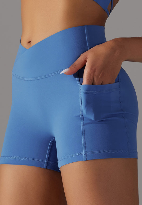 Anna Kaci V-Waist Cross Back Shorts