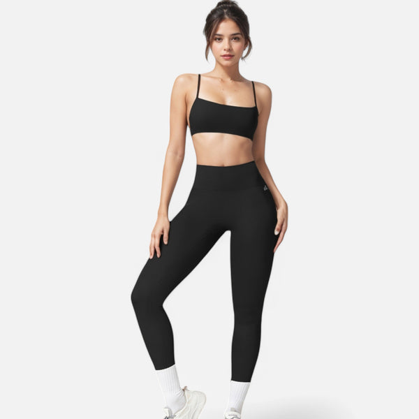 Anna Kaci Anna-Kaci Women's Asymmetrical Neck Sports Bra With Thin Straps