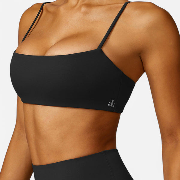 Anna Kaci Anna-Kaci Women's Asymmetrical Neck Sports Bra With Thin Straps