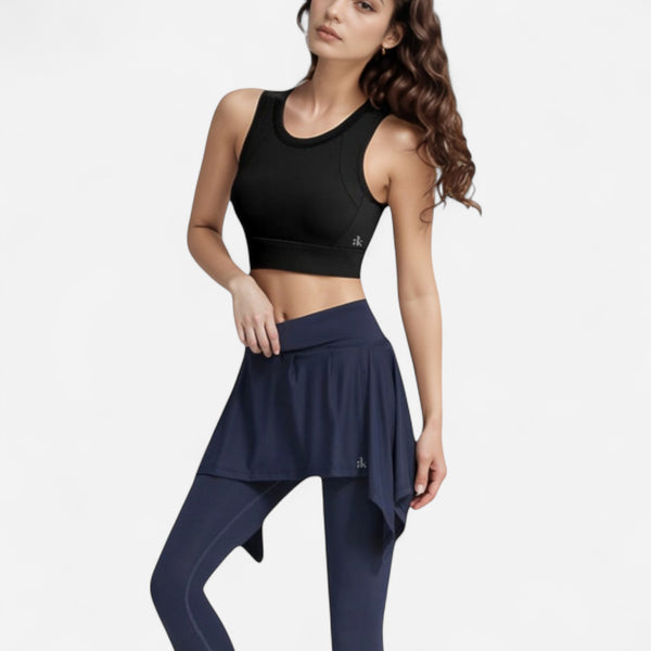 anna kaci Anna-Kaci Women's Crisscross Back Sports Bra with Cutout Detail and Adjustable Hook Closure