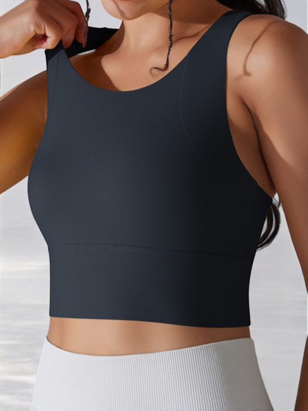 Anna Kaci Anna-Kaci Women's High Impact Sports Bra With Racerback Design And Breathable Fabric