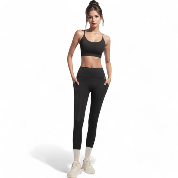 anna kaci Anna-Kaci Women's High Waist Active Leggings with Side Pockets