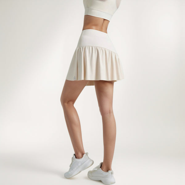 Anna Kaci Anna-Kaci Women's High Waist Active Skort With Built-In Shorts And Soft Gathered Hem Detail