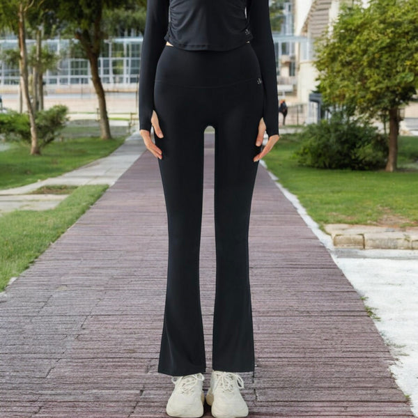 Anna Kaci Anna-Kaci Women's High Waist Flare Leggings With Stretch Fit