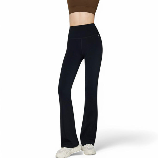 Anna Kaci Anna-Kaci Women's High-Waist Flared Leggings With Stretch Fabric And Contoured Fit