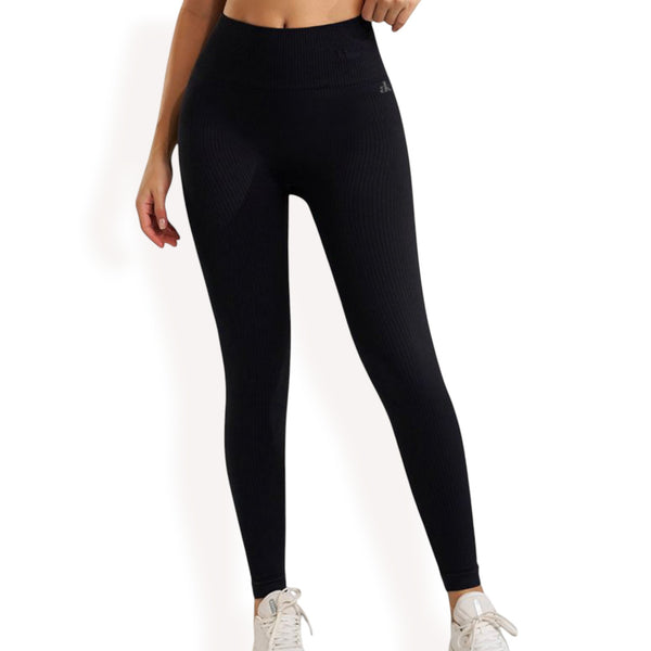 anna kaci Anna-Kaci Women's High Waist Ribbed Seamless Leggings with Stretch Compression Fit