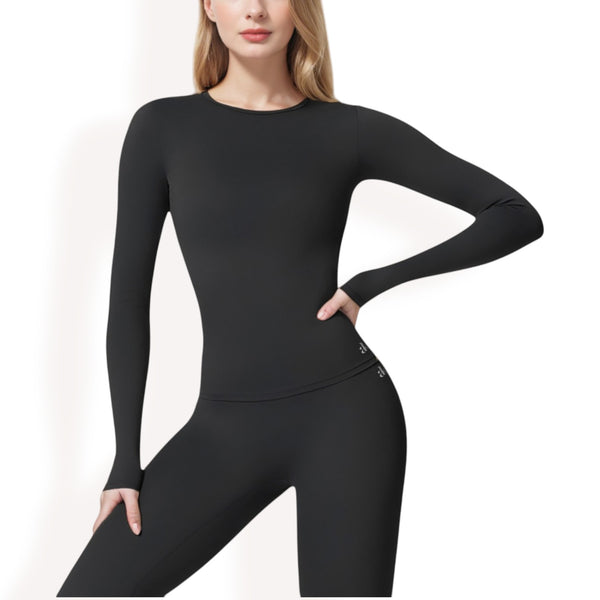 anna kaci Anna-Kaci Women's Long Sleeve Seamless Activewear Top