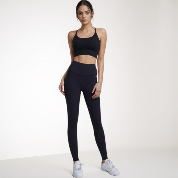 Anna Kaci Anna-Kaci Women's Scoop Neck Sports Bra With Thin Adjustable Straps And Wide Elastic Band For Comfortable Light Support