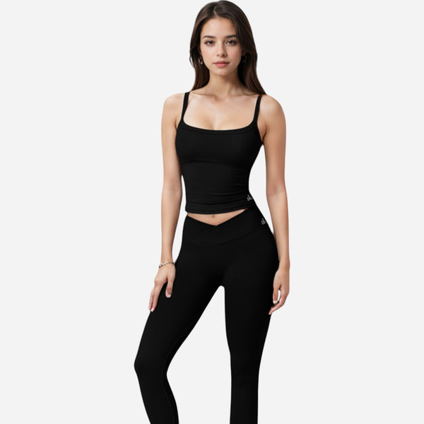 Anna Kaci Anna-Kaci Women's Square Neck Tank Top With Spaghetti Straps