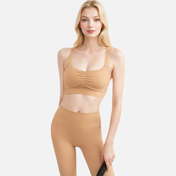 Anna Kaci Anna-Kaci Women's Strappy Back Sports Bra With Crisscross Design