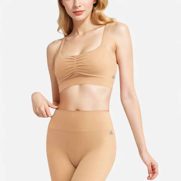 anna kaci Anna-Kaci Women's Strappy Back Sports Bra with Crisscross Design