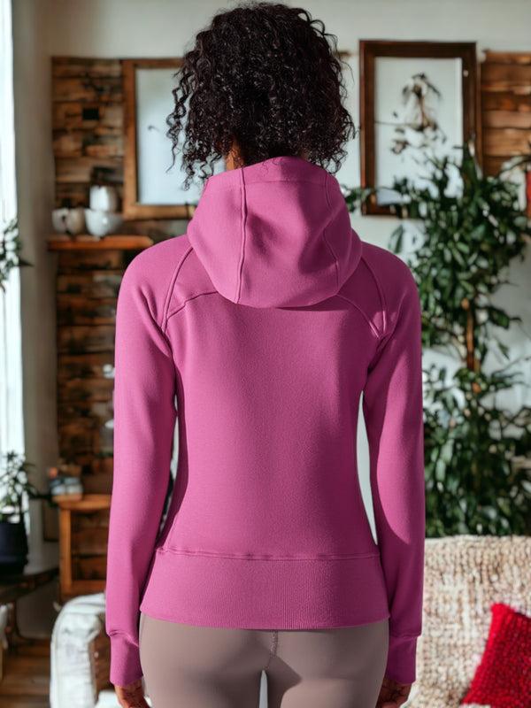 Anna Kaci Yoga Fitness Warm Hooded Sports Jacket