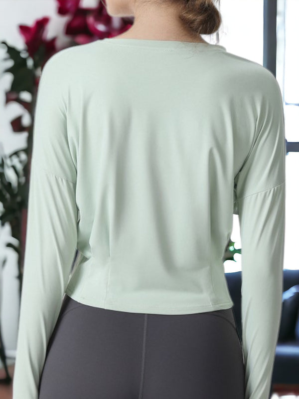 Anna Kaci Breathable And Versatile Long Sleeved Fitness Yoga Sweatshirt