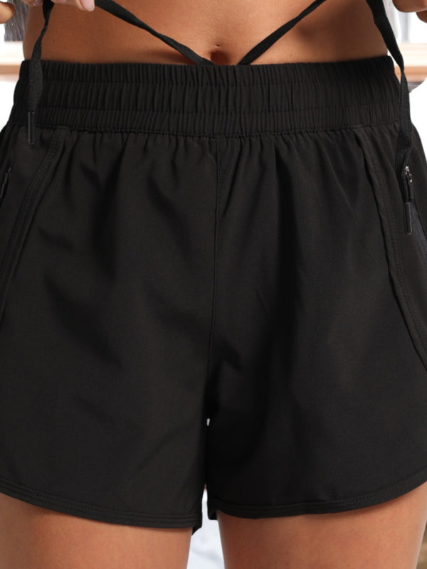 Anna Kaci Breathable Mesh Anti-Lighting Yoga Shorts