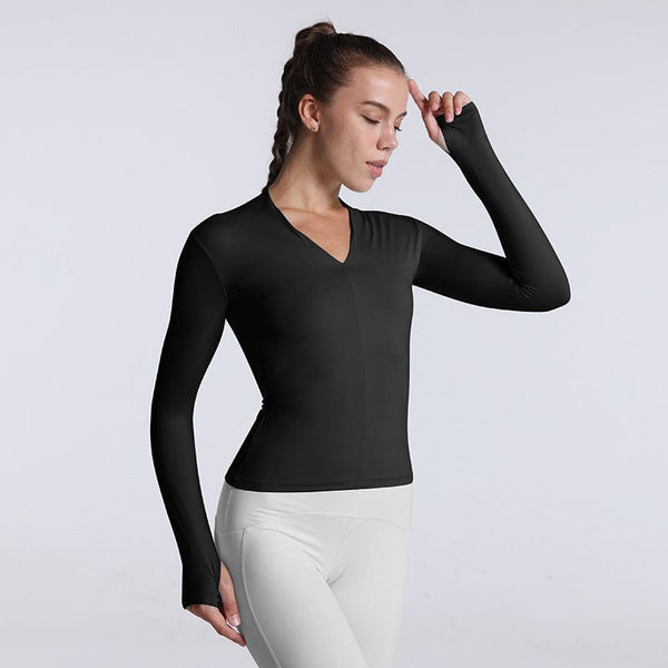 Anna Kaci Buttery Soft Seamless Long Sleeve Active Top