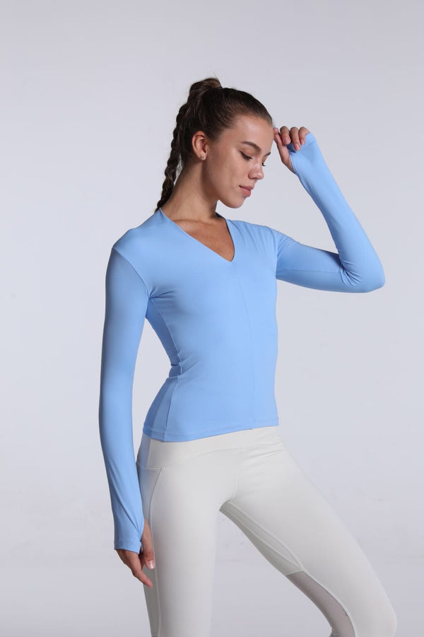 Anna Kaci Buttery Soft Seamless Long Sleeve Active Top
