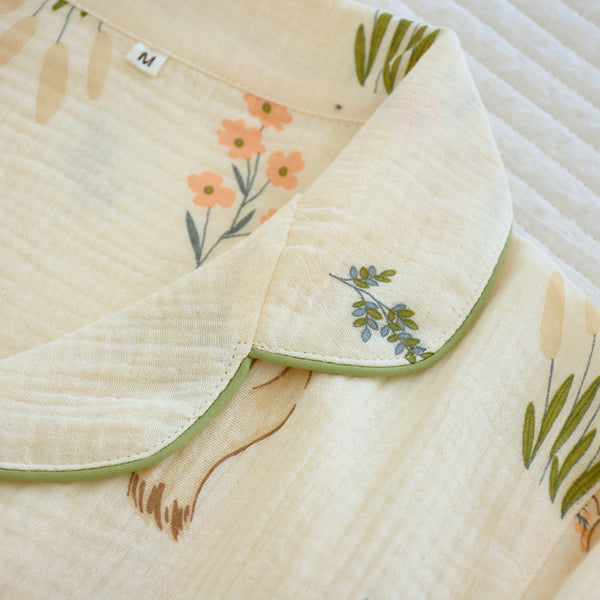 Anna Kaci Floral And Squirrel Print Pajama Coordinates