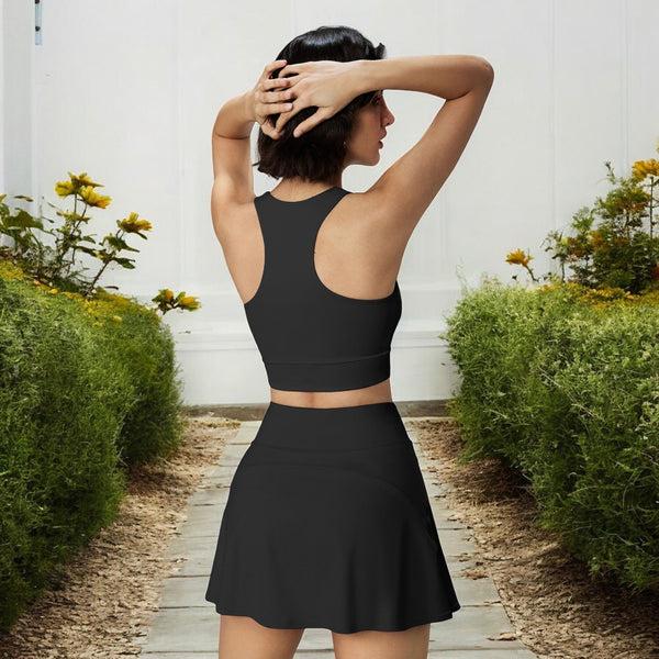 Anna Kaci High Waist Active Skirt With Crossover Waistband And Lightweight Fabric