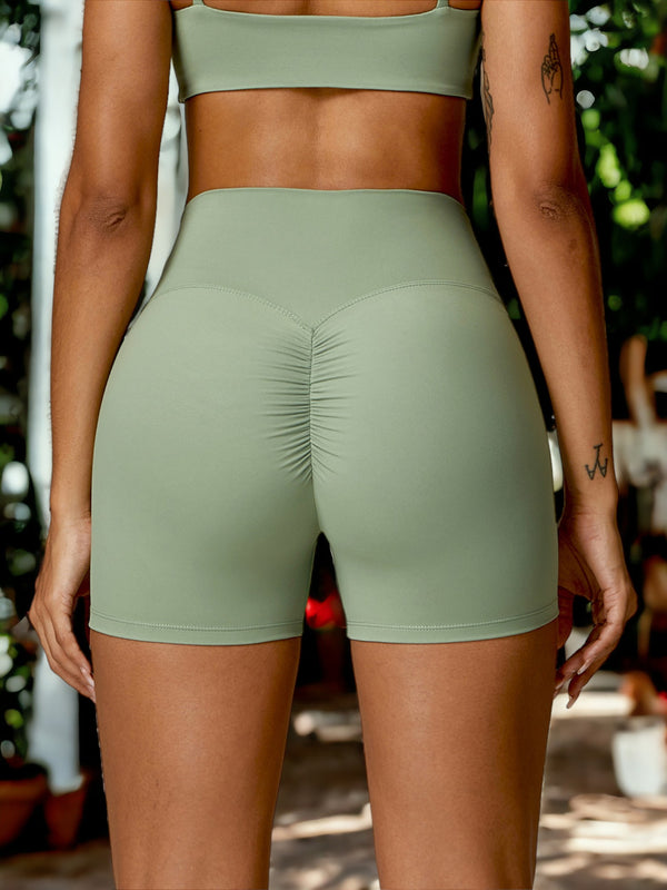 Anna Kaci High-Waisted Abdominal Control Yoga Shorts