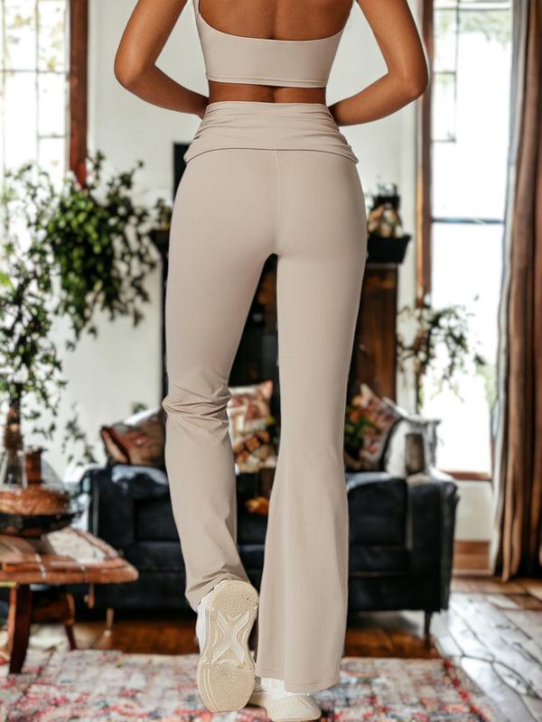 Anna Kaci High-Waisted Butt-Lifting Tight Bell-Bottom Pants