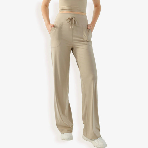 anna kaci High Waisted Wide Leg Lounge Pants with Drawstring and Pockets