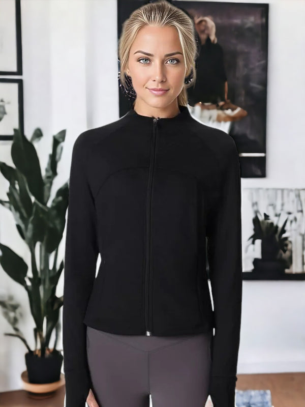 Anna Kaci Long-Sleeved High-Elasticity Quick-Drying Breathable Sports Jacket
